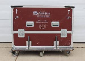 Heavy-Duty Road  Travel Case with (6) Dolly Wheels, Heavy-Duty Aluminum Handles  Foamed Inside