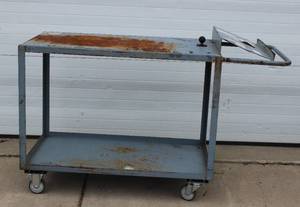 Metal Carts 42 L X 24 W X 35 H , 2 Shelves, Steel Construction Heavy Duty Casters