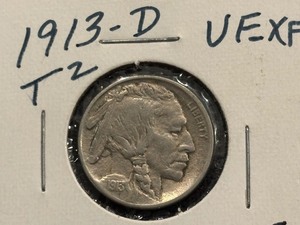 lot 6 image: 1913-D Buffalo Nickel Type 2