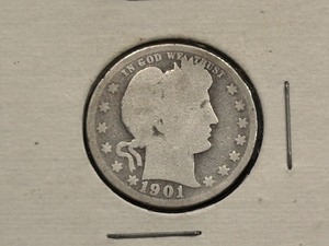 lot 10 image: 1901 Barber Quarter