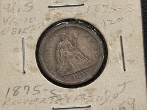 lot 29 image: 1875-S Twenty Cent Piece