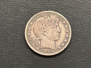 lot 42 image: 1914-S Barber Half Dollar Hard to Find 992,000 Minted