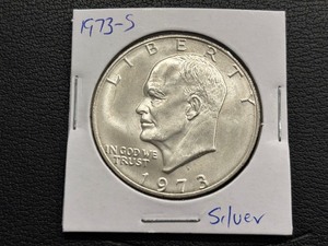 lot 24 image: 1973-S Eisenhower Silver Dollar