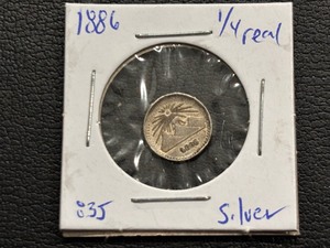 lot 34 image: 1886 14 Real Silver