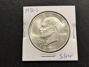 lot 38 image: 1972-S Eisenhower Silver Dollar
