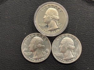 lot 43 image: 1976-S Bicentennial Silver Proof and Mint Coins