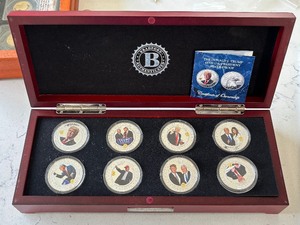 lot 46 image: Trump 45th President Silver Plated Proof Set