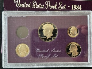 lot 53 image: 1984-S Proof Set Missing Lincoln Cent