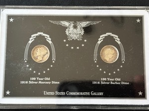 lot 88 image: Mercury and Barber Dimes