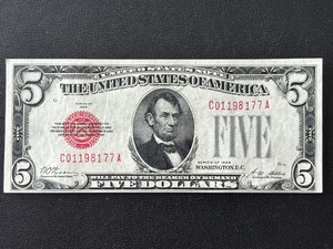 lot 22 image: 1928 Red Seal $2 Dollar Note Uncirculated