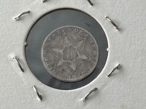 lot 40 image: 1857 Three Cent Silver Only 1,042,000 Minted