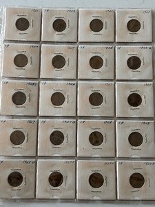 lot 60 image: Lincoln Wheat Cents 1920s