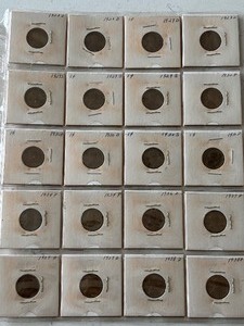 lot 61 image: Lincoln Wheat Cents 1920s - 1930s