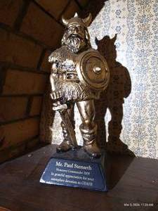 11.5 Tall Metal Viking Statue