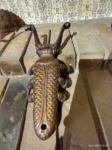Vintage/Antique Cast Iron Beetle Boot Jack - 10" Long