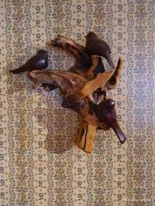 Hand-Carved Wooden Bird Wall Decor