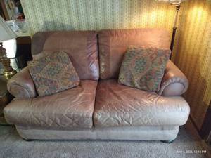 Leather Couch - 69 Wide x 49 Deep