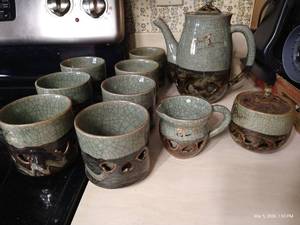 Vintage Otagiri Samayaki Double-Walled CoffeeTea Set