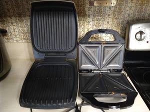 George Foreman Countertop Grill & Insignia Sandwich Maker