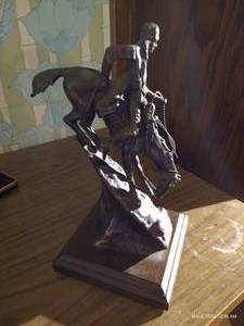 9 Tall Brass Remington Sculpture Mountain Man