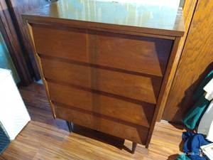 Mid-Century Modern Chest of Drawers with Louvered Drawers