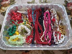 Very Large Lot of Beaded Necklaces & Bracelets