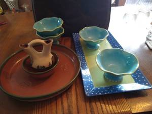 Chip & Dip Tray and Serving Pieces