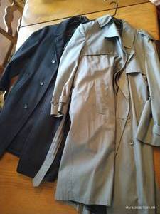 (2) Mens Trench Coats