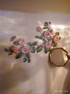 Mirror & Metal Flower Wall Art