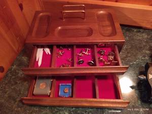 Mens Jewelry Box with Contents