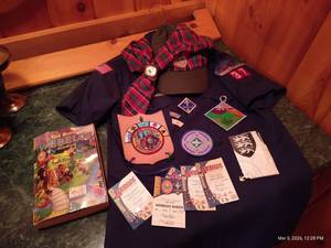 Cub Scout Webelos Handbook Shirt, Hat, Scarf, Badges, Etc.