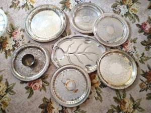 Metal Serving Trays - Some Silverplate