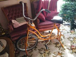 Vintage Orange Schwinn StationaryExercise Bike