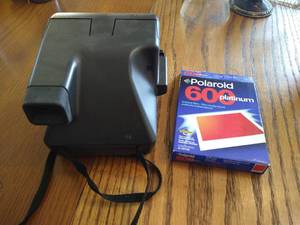 Vintage Polaroid One Step Camera with Film Pack