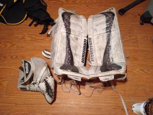 Warrior Goalie Leg Pads & Reebok Goalie Glove