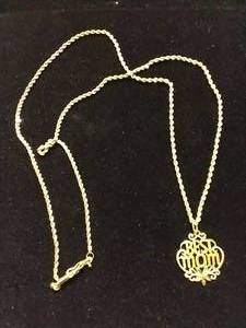 14K Gold Rope Chain Necklace with Pendant - 5.7 Grams