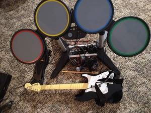 XBox Drum & Guitar, Mics, & Headphones