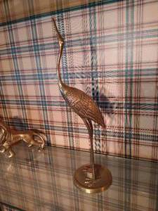 Brass Asian Crane