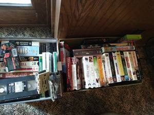 (2) Boxes of VHS Tapes & Cassettes