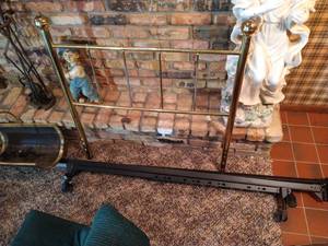 Vintage Brass Headboard & Adjustable Bed Frame