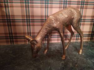 Leonard Solid Brass Deer
