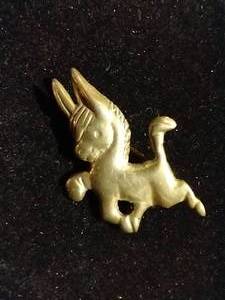Silver Donkey Pin from Mexico - 5.1 Grams
