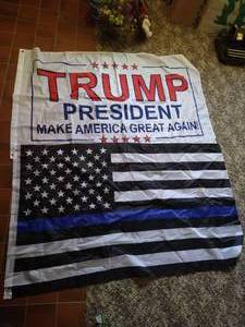 Trump Flag & Blue Line Flag