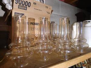 Large Lot of Glass Lamp Globes or Light Fixtures