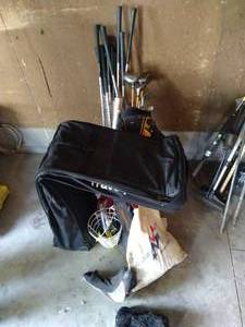 Golf Club Travel Bag, Golf Clubs, & Balls