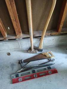 Levels, Saws, Axe, Sledgehammer