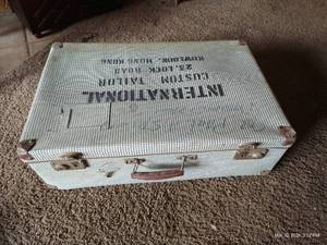Vintage Suitcase with Military Clothing