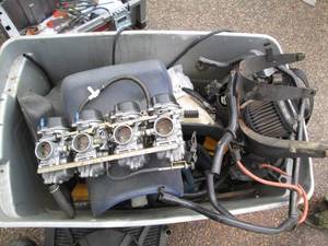 lot 37 image: Large tote containing misc motorcyc...