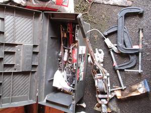 lot 66 image: Roughneck tool box with 12in ratch...