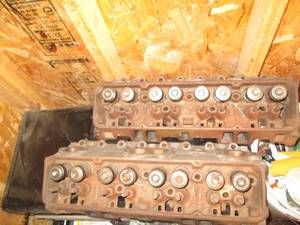 lot 68 image: Cylinder heads most likely from a V...